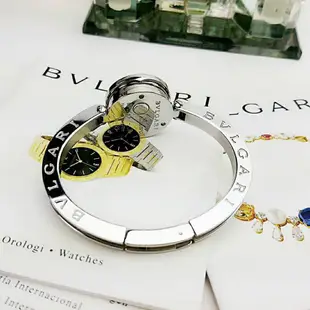 BVLGARI寶格麗B.ZERO1系列 低調奢華  12鑽白面盤 手鐲錶