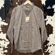 Vintage Camel Trophy Adventure Wear Mens Button Up Shirt Plaid Size Large