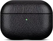 Haobobro Handcrafted for AirPods Pro 2nd Generation Leather Case Cover | Soft Microfiber Cloth Lining Cushion - Top Grain Leather AirPods Pro 2 Case | Not for AirPods Pro (1st Gen) - Black