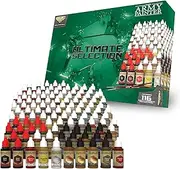 The Army Painter - Wargames Delivered Ultimate Miniature Paint Sets - Acrylic Model Paints for Plastic Models - Miniature Painting Kit - 116 Acrylic Paints for Models, 4 Hobby Paint Brushes, Miniature Primer, Quickshade Washes, Mixing Balls & Bottles