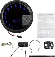 X AUTOHAUX 5" 127mm Tachometer Gauge Colorful Pointer RPM Tachometer Tach Gauge 0-11000RPM W/Sensor and Bracket Universal Tachometer DC 12V