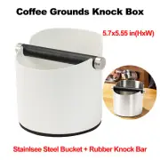 Coffee Grounds Knock Box Bucket Espresso Pucks Dump Bin Non-Slip Base Rubber Bar