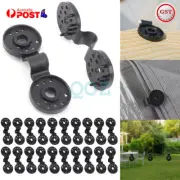 50-200 PCS Shade Cloth Plastic Clips Round Plastic Black Clips for Sun Shade Kit