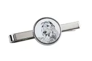 Irish Wolfhound tie clip with a dog Art-Dog