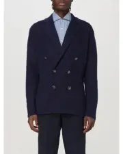 Brunello Cucinelli Cashmere DoubleBreasted Blazer Men Navy