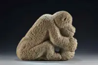 在飛比找Yahoo!奇摩拍賣優惠-詹龍 石雕 石猴 43X35X12cm (朱銘、楊英風、李真