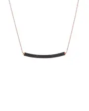 Amorium 18K Rose Gold Vermeil CZ Tube Necklace