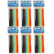 6x 8pc Studio Works Quality Jumbo Colouring Pencils Versatile Creative Toolkit
