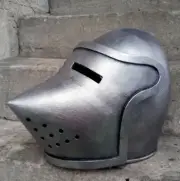 Medieval Bascinet helmet Knight Mild 18 Gauge Steel LARP And Cosplay Helmet Gift