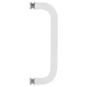CRL BPS8W Single-Sided Solid Pull Handle Without Metal Washers 8" White