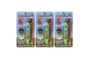 3x 5pc Minecraft 6-Coloured Pen & Pencil Eraser Sharpener Kids Stationery Set 3+