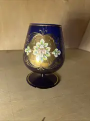 Vintage Cobalt Blue Brandy Snifter