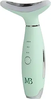 Mario Badescu Triple Light Thermal Face and Neck Massager, Red, Blue & Green LED Light Therapy Facial Device, Warm Massage & Vibrations for Firming, Sculpting & Radiant Skin