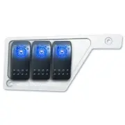 Dash Panel Left Aluminum w/ Illuminated Switch White Powdercoated for RZR XP1000