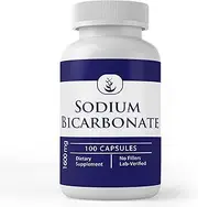 Sodium Bicarbonate (100 Capsules) Natural Antacid* (1600 mg Serving)