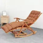 Leisure Rocking Chair Backrest Folding Bed Elderly Relax Armchair Foot Massage