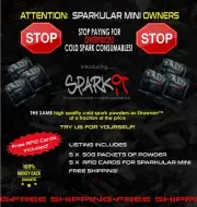 Cold Spark Machine Consumables + RFID Time Cards! FOR SPARKULAR MINI! FREE SHIP