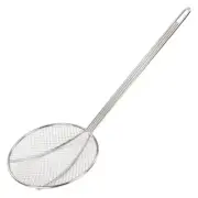 Kitchen Utensil Round Wire Skimmer Nickel Plated Stainless Steel Silver 7 Inch