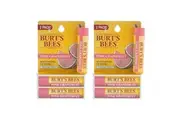Burts Bees Pink Grapefruit Moisturizing Lip Balm Twin Pack by Burts Bees for Unisex - 2 x 0.15 oz Lip Balm - Pack of 2