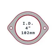 Aunger Univ 4" 2 Bolt Gasket 132 Pcd W/Fr Pkt 10 - GMG400R-10