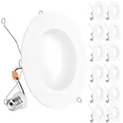 Sunco 12 Pack Retrofit LED Recessed Lighting 6 Inch 5000K Daylight Dimmable Can