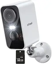 [ieGeek] Security Cameras Wireless Outdoor with 32GB Card, Smart 2K Battery Powered WiFi Camera System for Home Surveillance, Indoor Video Cam with Color Night Vision, 2 Way Audio, Motion Sensor