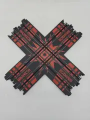 Brand New Auto World 4-Way "DANGER" Intersection Track (Black/Red) #HU016