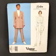 Vogue Paris Original Pattern 1482 By MONTANA Jacket Skirt & Pants Sizes 14 16 18
