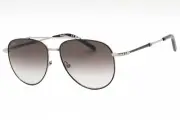 SALVATORE FERRAGAMO SF226S 086 Sunglasses Black Ruthenium Frame Grey Gradient