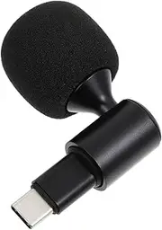 Kisangel 1Pc Type C Microphone for Tablet and Laptop Versatile USB C Recording Mic with Comfortable Sponge Cover Plug Play Design Compatible with Devices for Voice Calls and Live Streaming