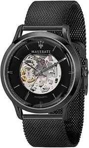 [Maserati] RICORDO 42mm AUTO BLACK DIAL MESH BR BLK