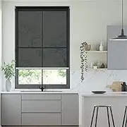 Tuiss Blinds Online Australia | Express No Drill Twist2Fit Easy Sunscreen Roller Blind - Choose from 10 Different Sizes 62-182cm W x 150-210cm H, 3 Colour Choices (Aurora Charcoal, 122W x 150H cm)