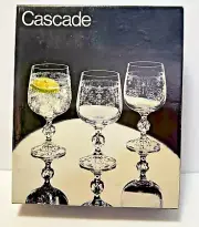 Crystalite Bohemia Czechoslovakia Republic Crystal Wine Glass Set of 6 NIB