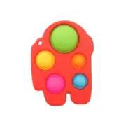 Brand New Sensory Dimple Popper Red Among Us Spaceman