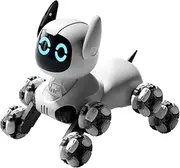[MOYRGG] Robot Dog, Stunt RC Car, Transformable, Touch Sensing, Watch Remote Control, Dual Control Robot Toy, Mecanum Wheels, Children's Birthday Gift (Black)
