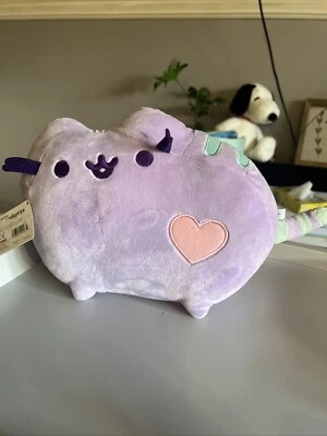 Pusheen Gund Pastel Purple with Pink Heart 2017 12" Plush Stuffed Animal NWT