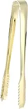 MUNEFE Less Steel SugarIce Pastry Sugar Cooking Clip Clamp, Salad BBQ Tong Bars Tools, Metal Tong for Kitchen (Plated Gold)