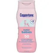 Coppertone WaterBabies SPF 50 Baby Sunscreen Lotion, Water Resistant Sunscreen f