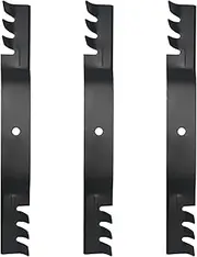 110-6837-03 Lawn Mower Toothed Mulching Blades Set Replace 115-5059-03 112-9759-03 112-9759 115-5059 for Toro Timecutter SS5000 SS5060 MX5050 MX5000 MX5075 Z5000-50'' Deck (3 Pack)