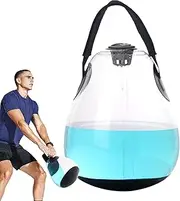 Fitness Water Bag, Weighted Inflatable Kettlebell, Flexible Weight Adjustment, Ideal for Core Training, Balance Exercises, Work Area, Home, and Travel Fitness Equipment