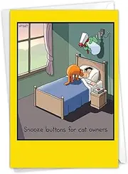 Snooze Button: Humorous Birthday Card, with Envelope. C6396BDG