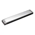 TOMBO 3624C Tremolo Harmonica 24 Holes Key of C Silver Japan New