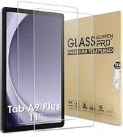 [Bighan] 2 Pack Screen Protector Compatible with Samsung Galaxy Tab A9 Plus 11 Inch, 9H Hardness Tempered Glass Film Clear Anti-Bubble Full Coverage Foil