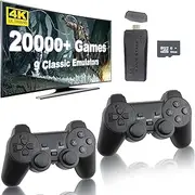 EleBikk Retro Game Console, Retro Gaming Stick, Retro Console Game Console Video Game Console M8 64G 4K HDMI Output, 20,000+ Games, 2.4G Wireless Game Controller, TV Video Game Machine Toy