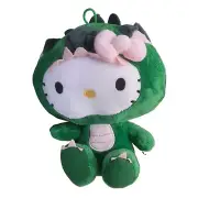 Sanrio Hello Kitty Green Dragon Costume Small 9" Plush Figure Stuffed Girls Doll