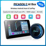 CarPlay AI Box PICASOU2 Wireless Android Auto CarPlay Adapter for Netflix Youtub