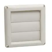 5x Exhaust Air Vent 6 / 150mm Gravity Grille Inlet/Outlet White - Square