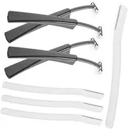 EXQUIMEUBLE Eyebrow Shaver Set 4 Pack Facial Hair Razor Dermaplaning Tool Portable Small Compact Non-slip Handle