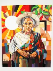 Mama Mexico LatinoCulture hand painted acrylic on a stratched canvas handmade