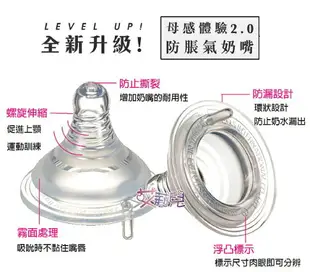 媽咪小站母感體驗 2.0 寬口徑PPSU防脹氣奶瓶200ML，母感體驗防脹氣奶嘴，最貼近媽媽乳房觸感奶嘴